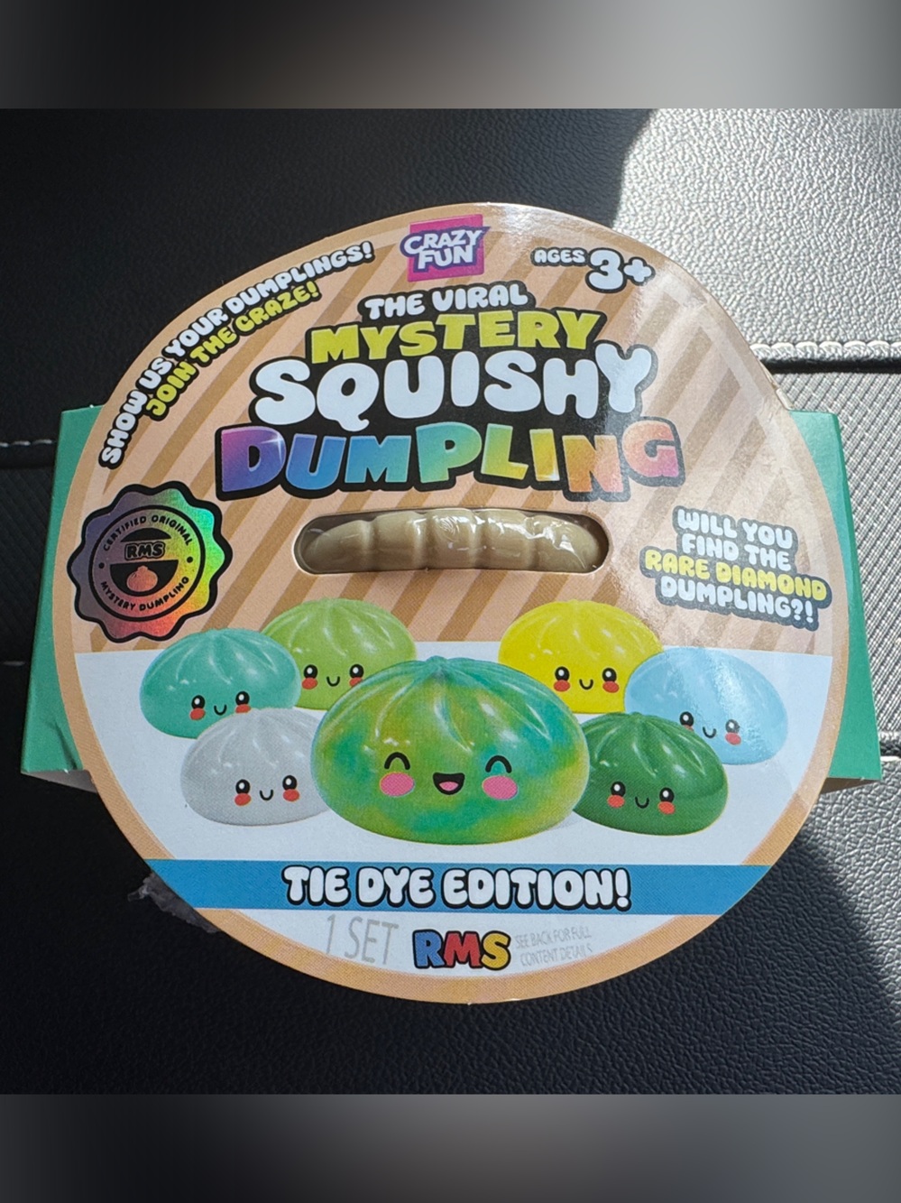 Mystery Squishy Dumpling Plush Toy - Tie Dye Green by Crazy Fun